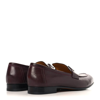 Hermes Goatskin Mens Paris Loafers 43 Marron Mahogany 5 of 10
