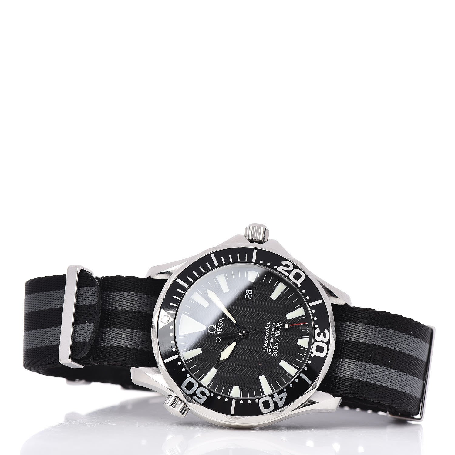 Omega Stainless Steel Nylon 41mm Seamaster Professional Quartz Watch Black 196.1640 3 of 5