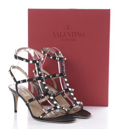 Valentino Garavani Calfskin Rockstud Gladiator 70mm Sandals 38 Black 8 of 8