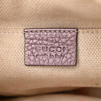 Gucci Metallic Pebbled Calfskin Mini Soho Chain Bag Purple 6 of 11