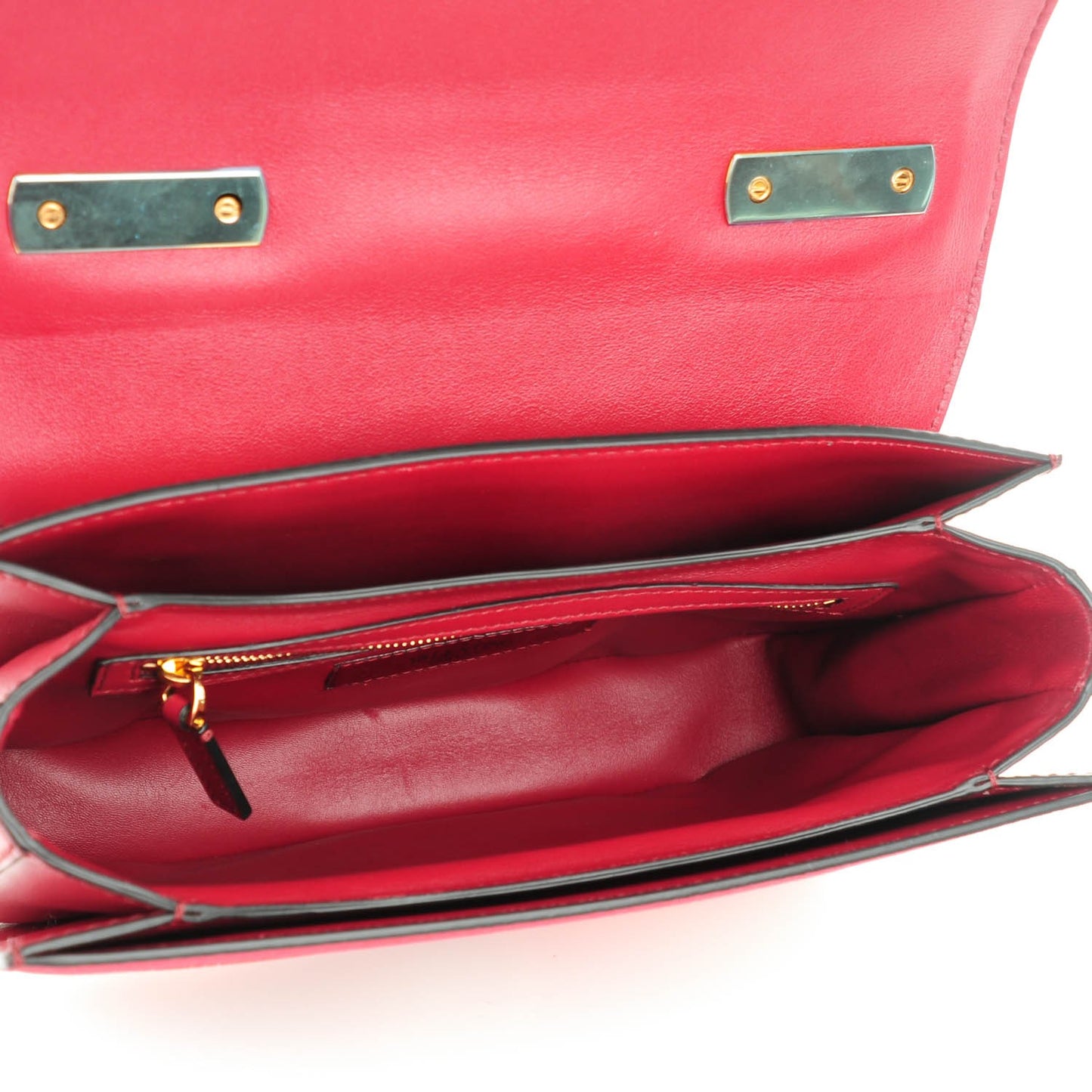 Canvas L'Amour Rockstud Shoulder Bag Scarlet