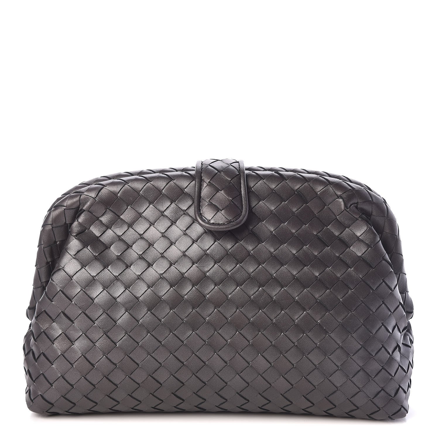 Bottega Veneta Nappa Intrecciato The Lauren 1980 Clutch Ebano 1 of 11