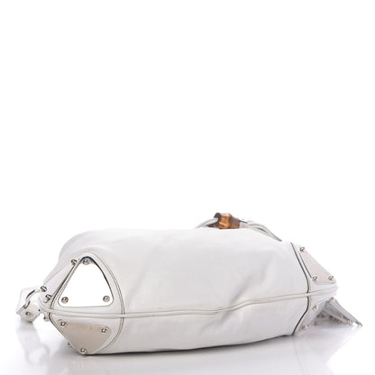 Gucci Calfskin Medium Indy Top Handle Hobo White 5 of 10