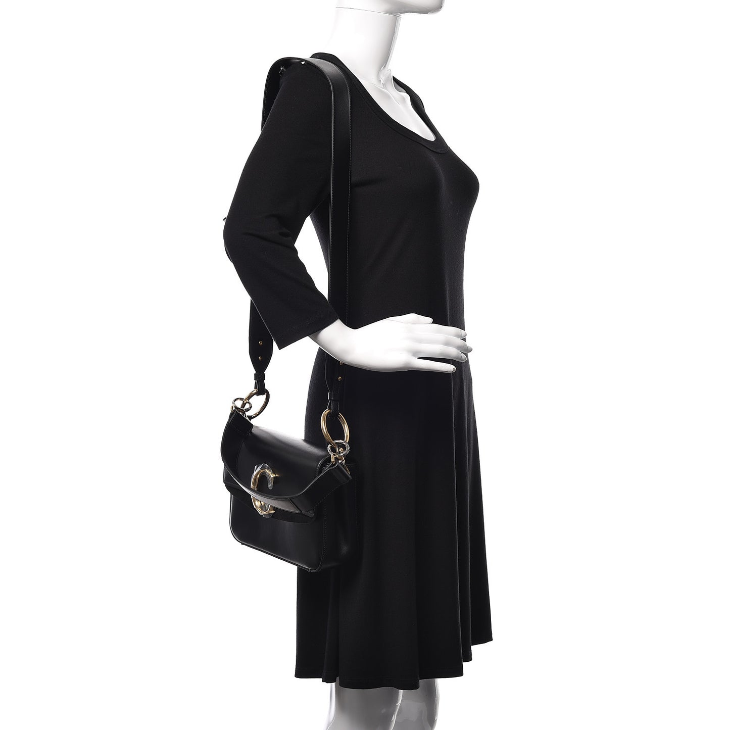 Calfskin Small C Double Carry Black