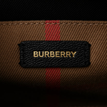 Burberry Calfskin Mega Check Small Banwell Tote Black 6 of 10