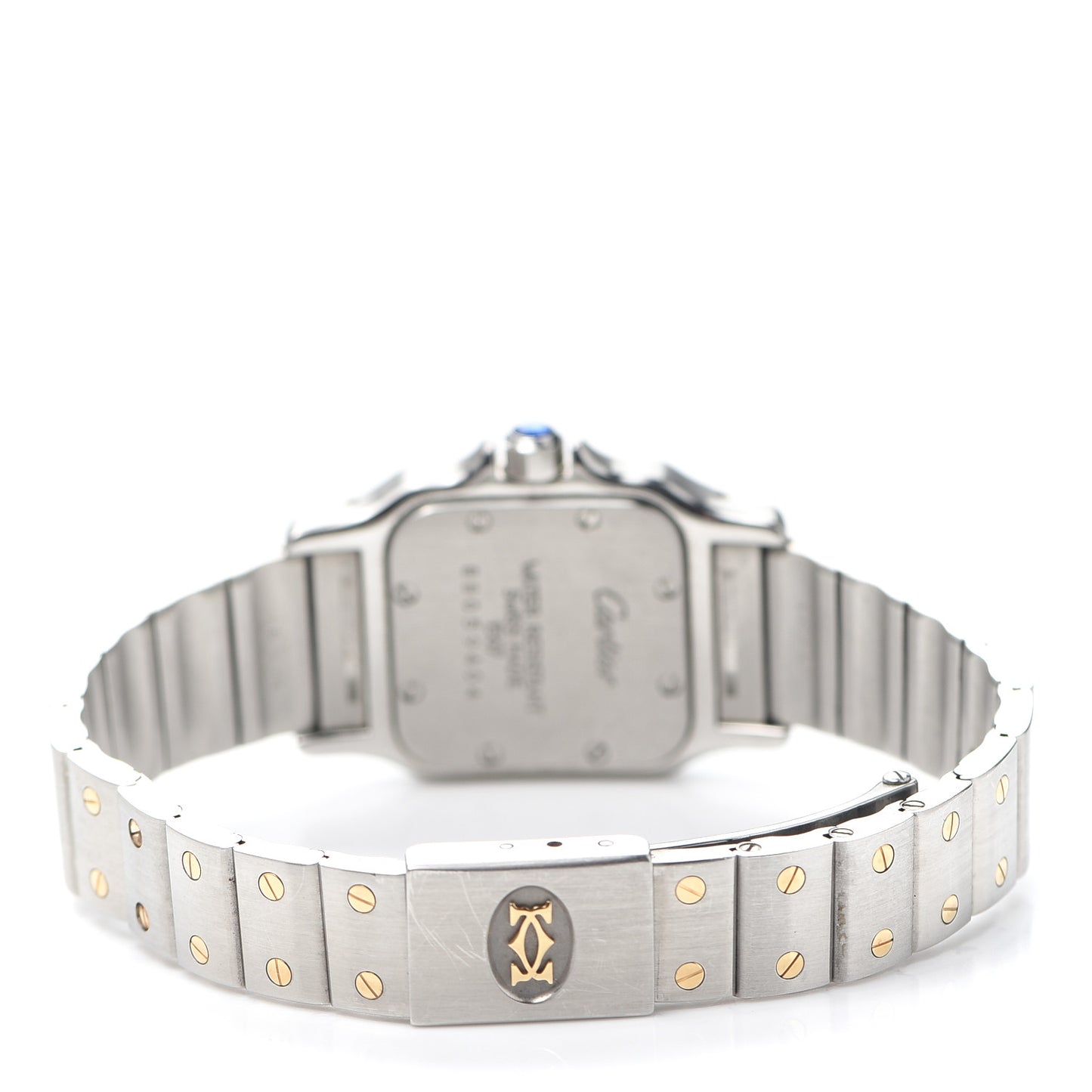 Stainless Steel 18K Yellow Gold 24mm Santos De Cartier Galbee Quartz Watch