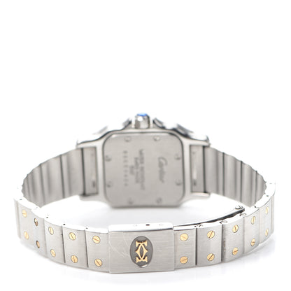 Cartier Stainless Steel 18K Yellow Gold 24mm Santos De Cartier Galbee Quartz Watch 3 of 6