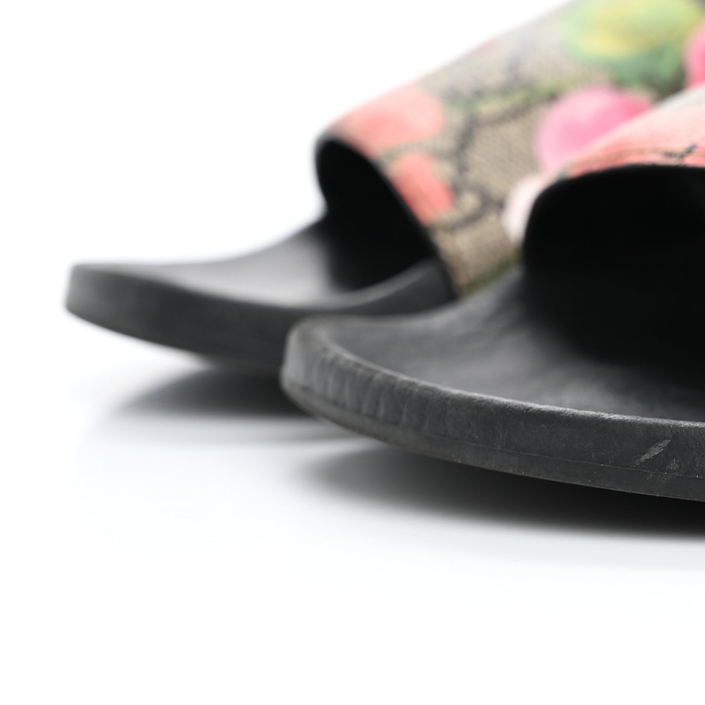 GG Supreme Monogram Blooms Slide Sandals 36 Beige Multicolor