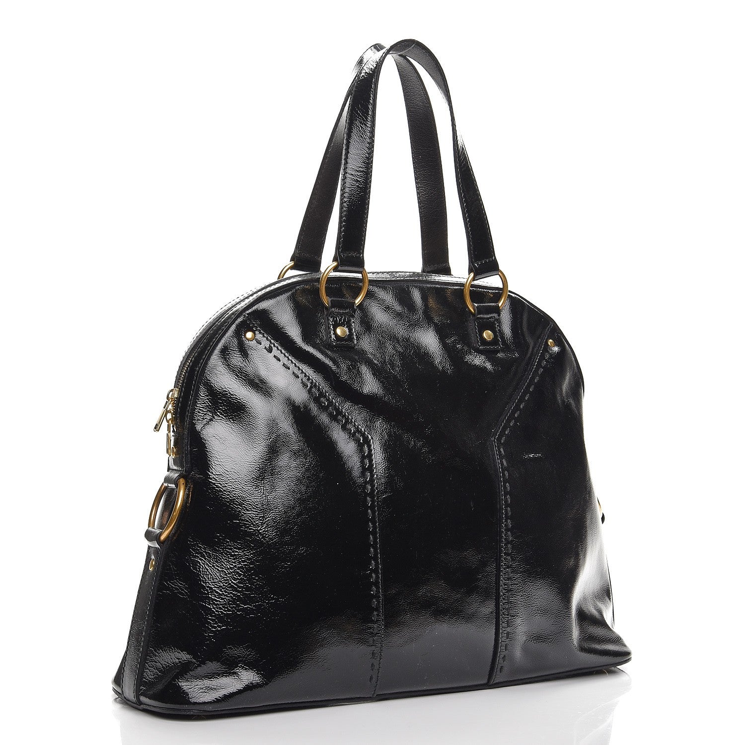 Saint Laurent Patent Oversized Muse Black 3 of 10