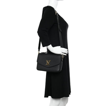 Louis Vuitton Grained Calfskin Lockme Oxford Black 2 of 12