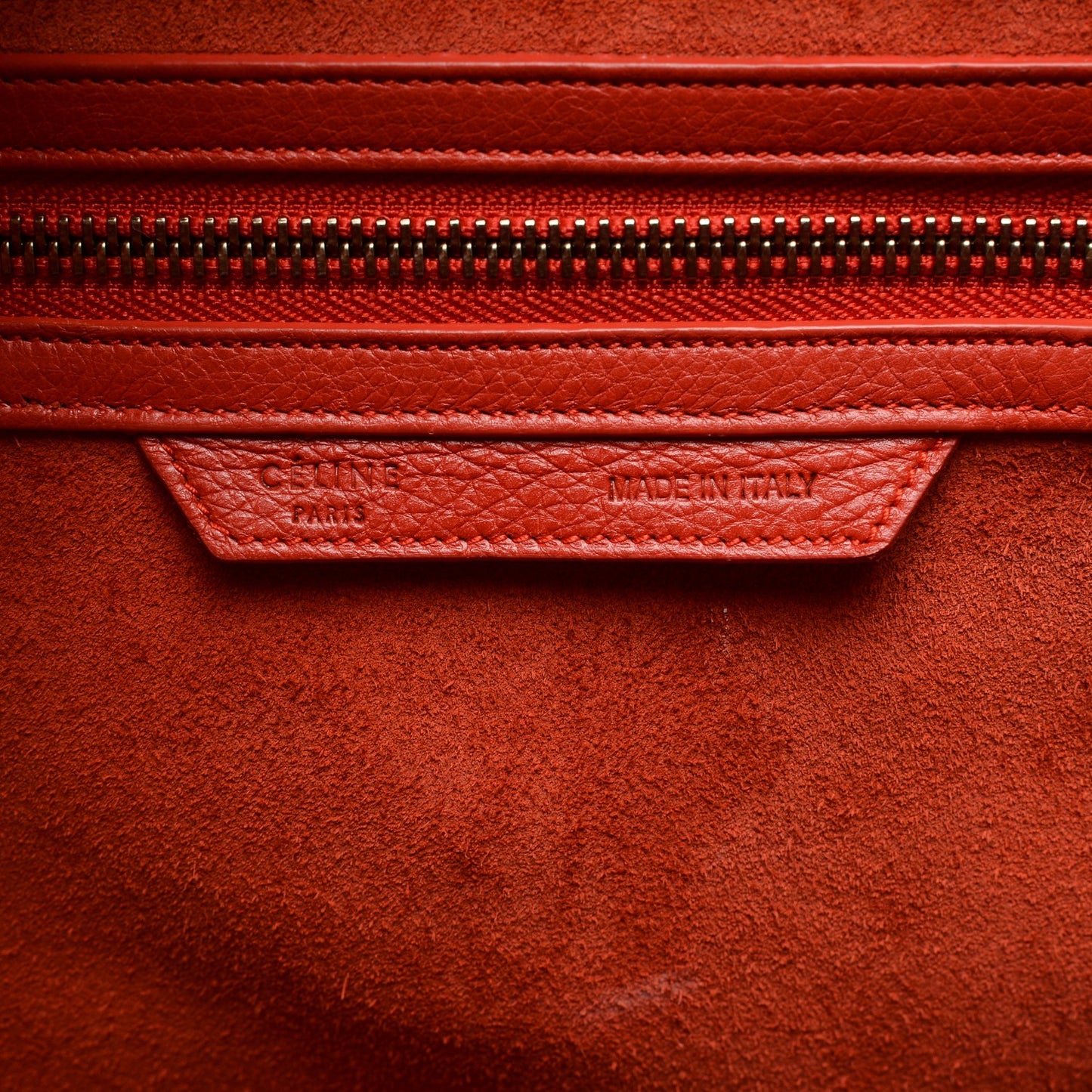 Drummed Calfskin Mini Luggage Coquelicot