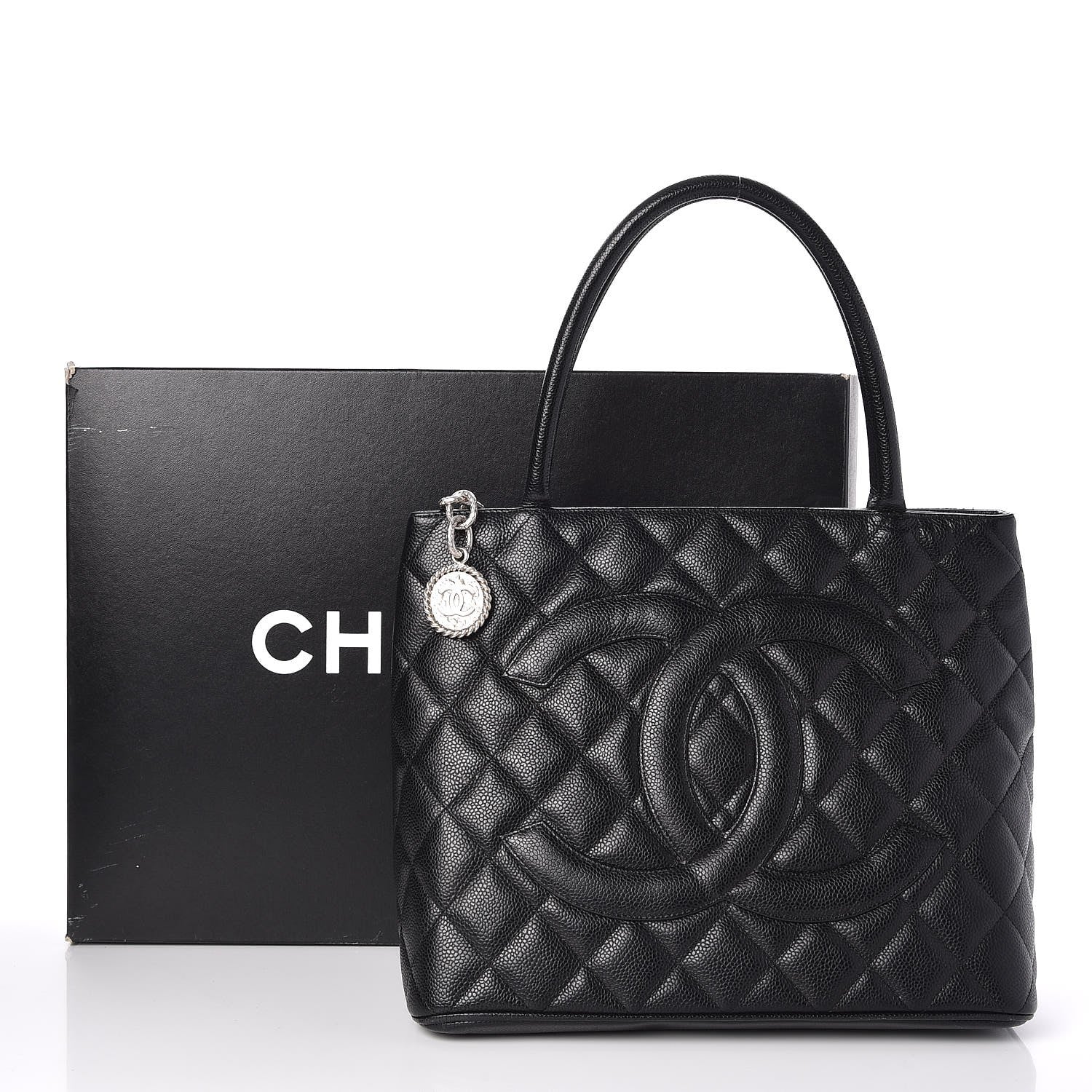 Chanel Caviar Quilted Medallion Tote Black 8 of 8