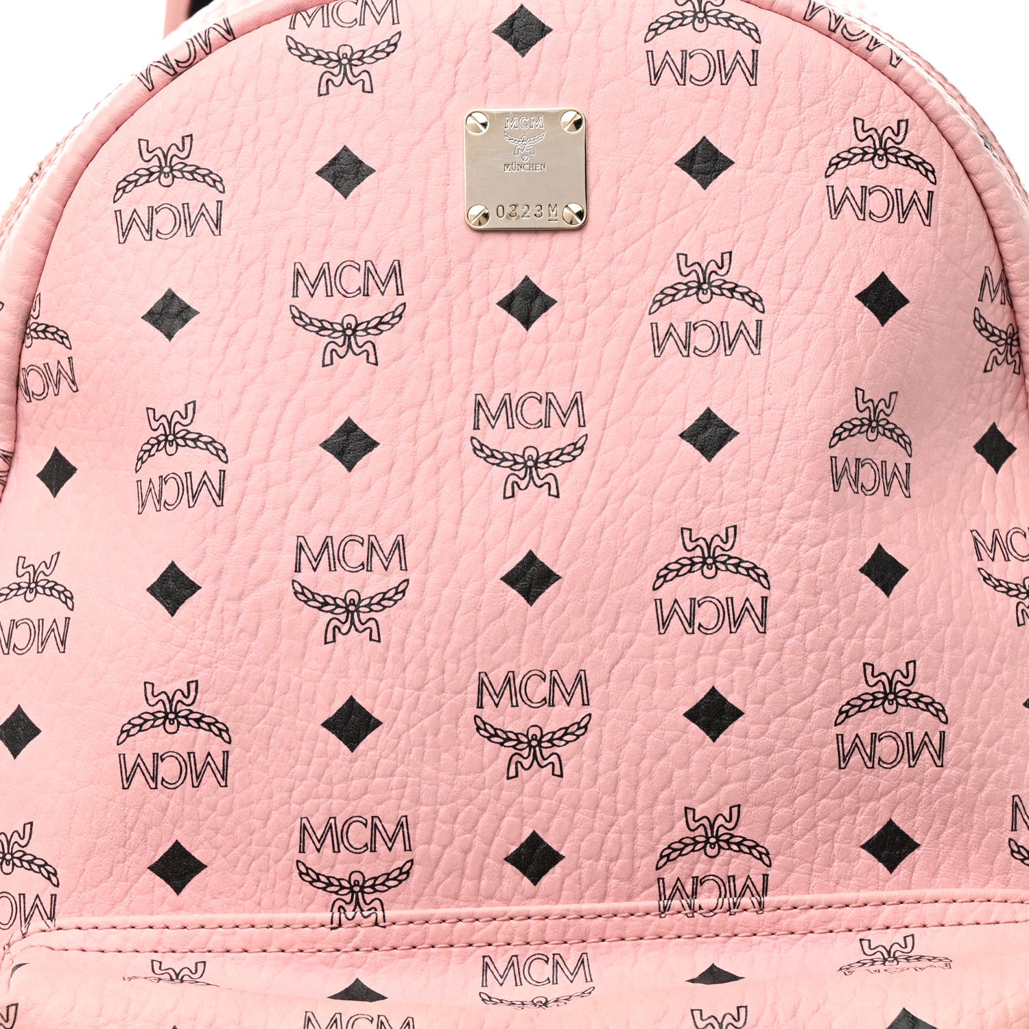 MCM Visetos Medium Side Studs Stark Backpack Soft Pink 9 of 18