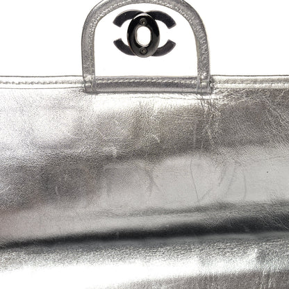 Chanel Vinyl Large Ice Cube Flap Silver 11 of 11