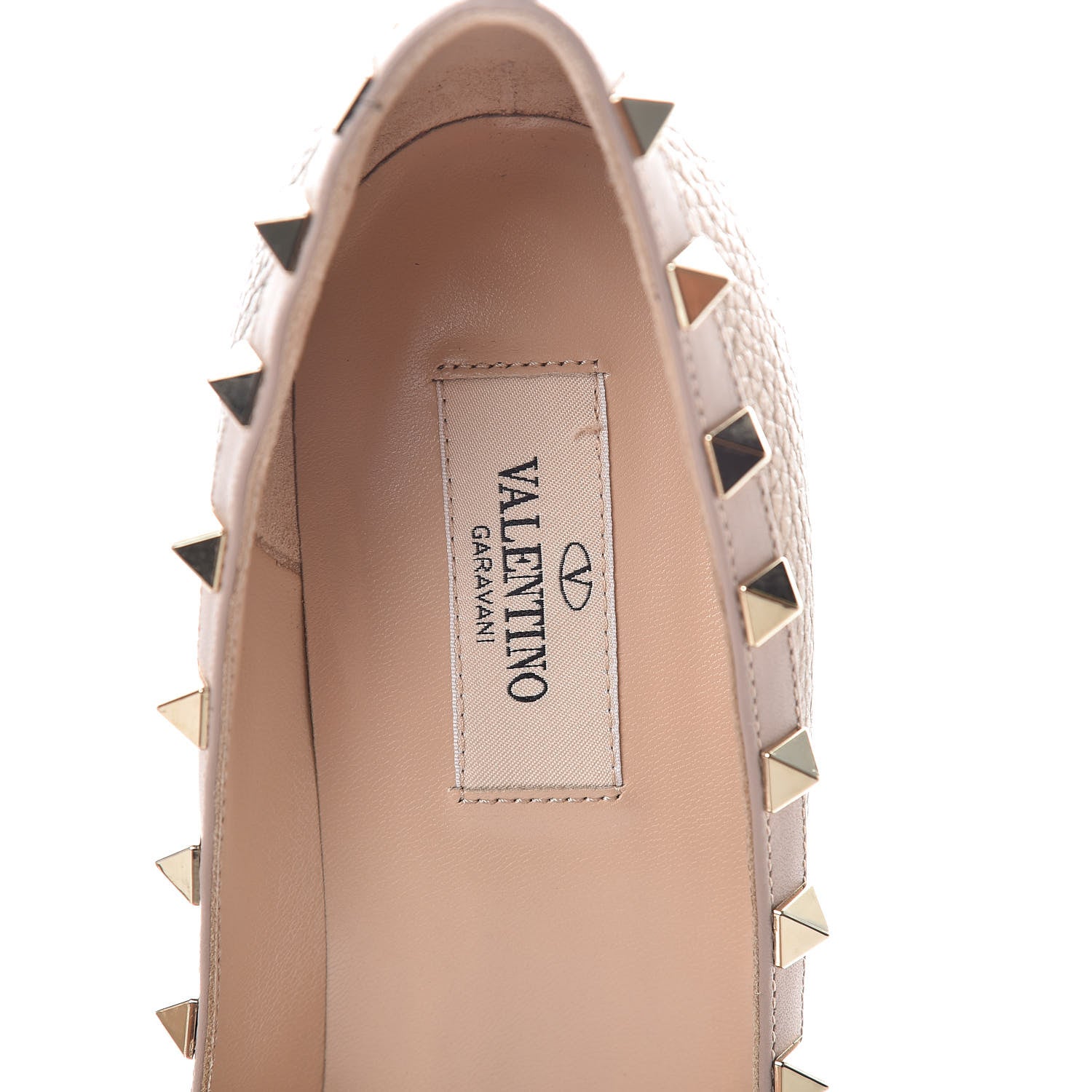 Valentino Garavani Metallic Pebbled Calfskin Rockstud 85mm Pumps 39 Sasso Poudre 5 of 8