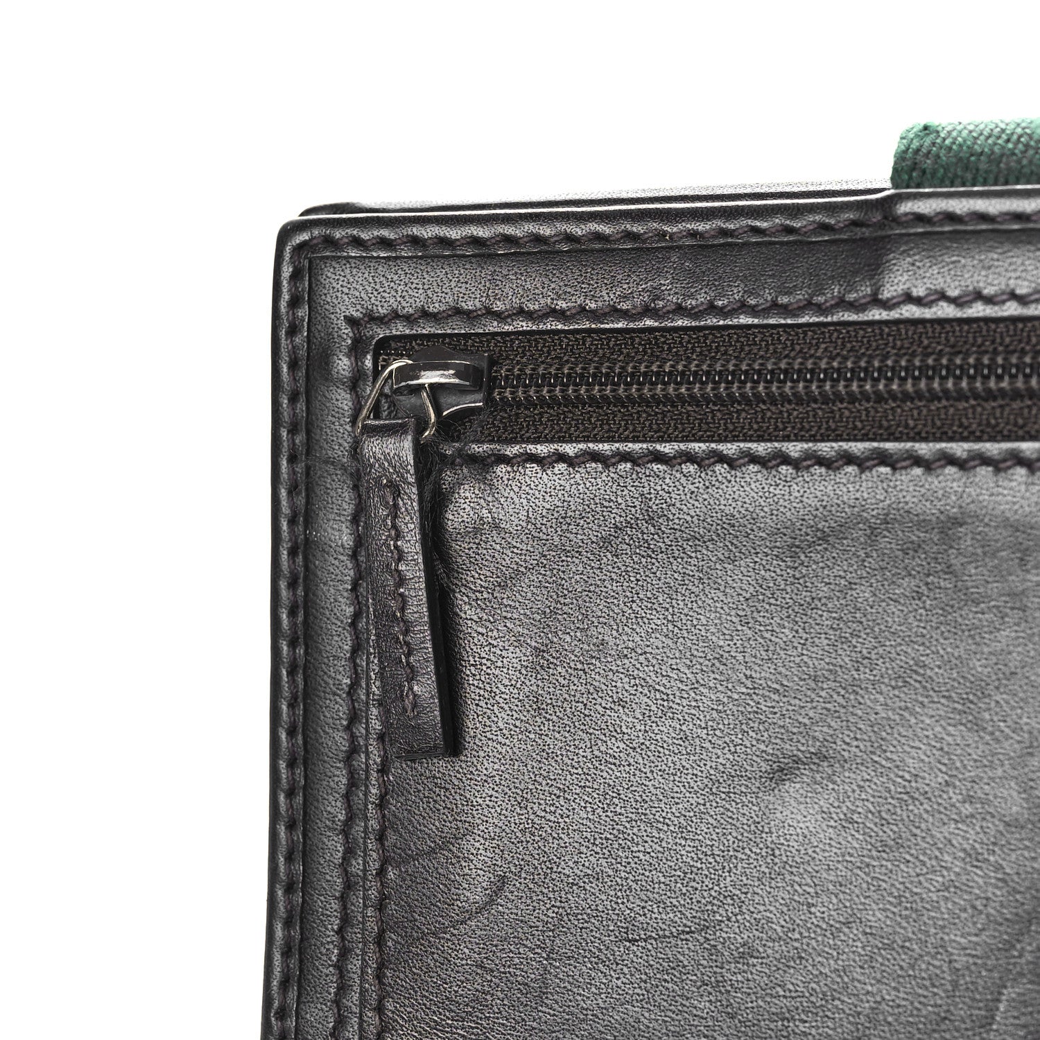 Gucci Monogram Calfskin Ladies Web Continental Wallet Beige Ebony Cocoa 11 of 13