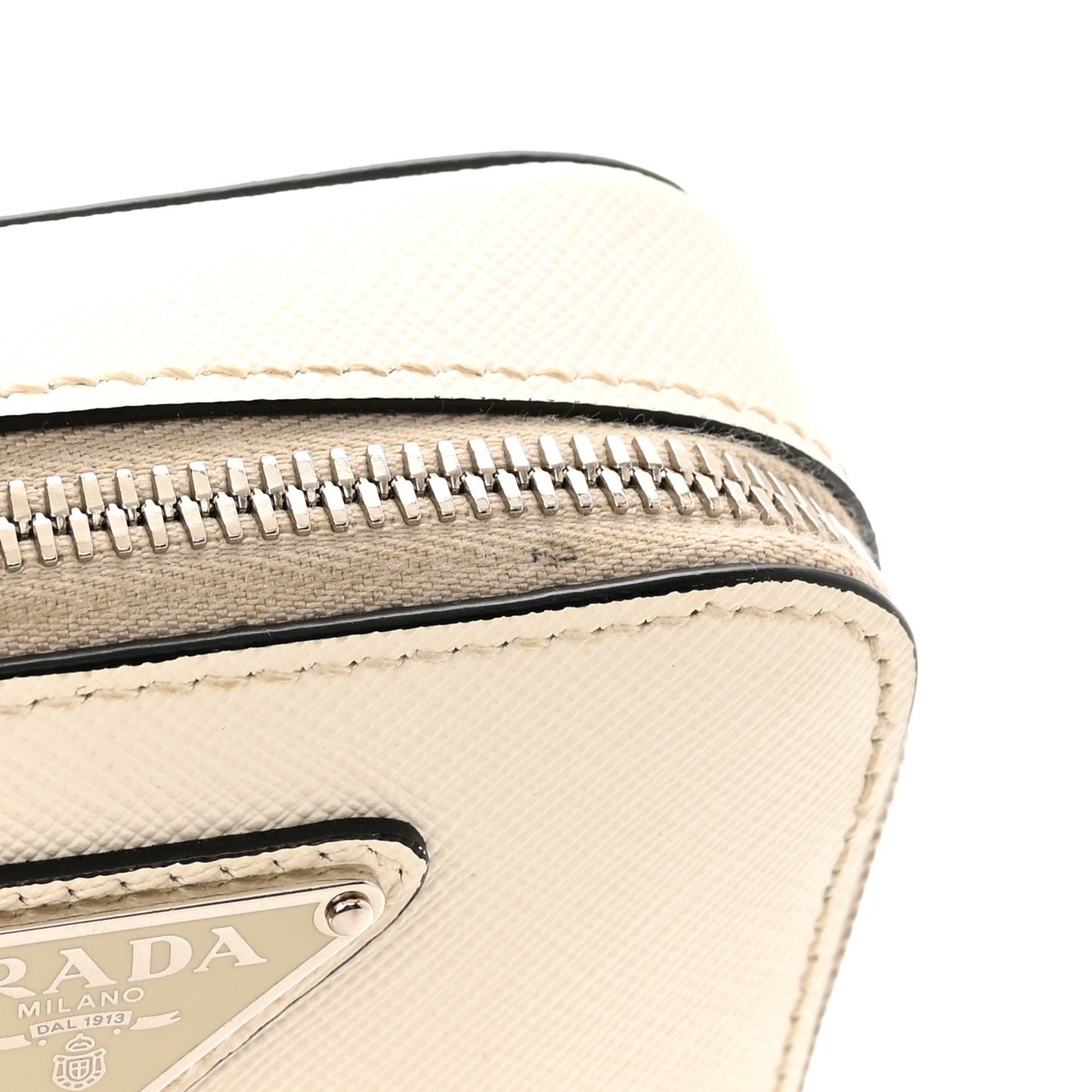 Saffiano Harness Crossbody Travel Pouch White