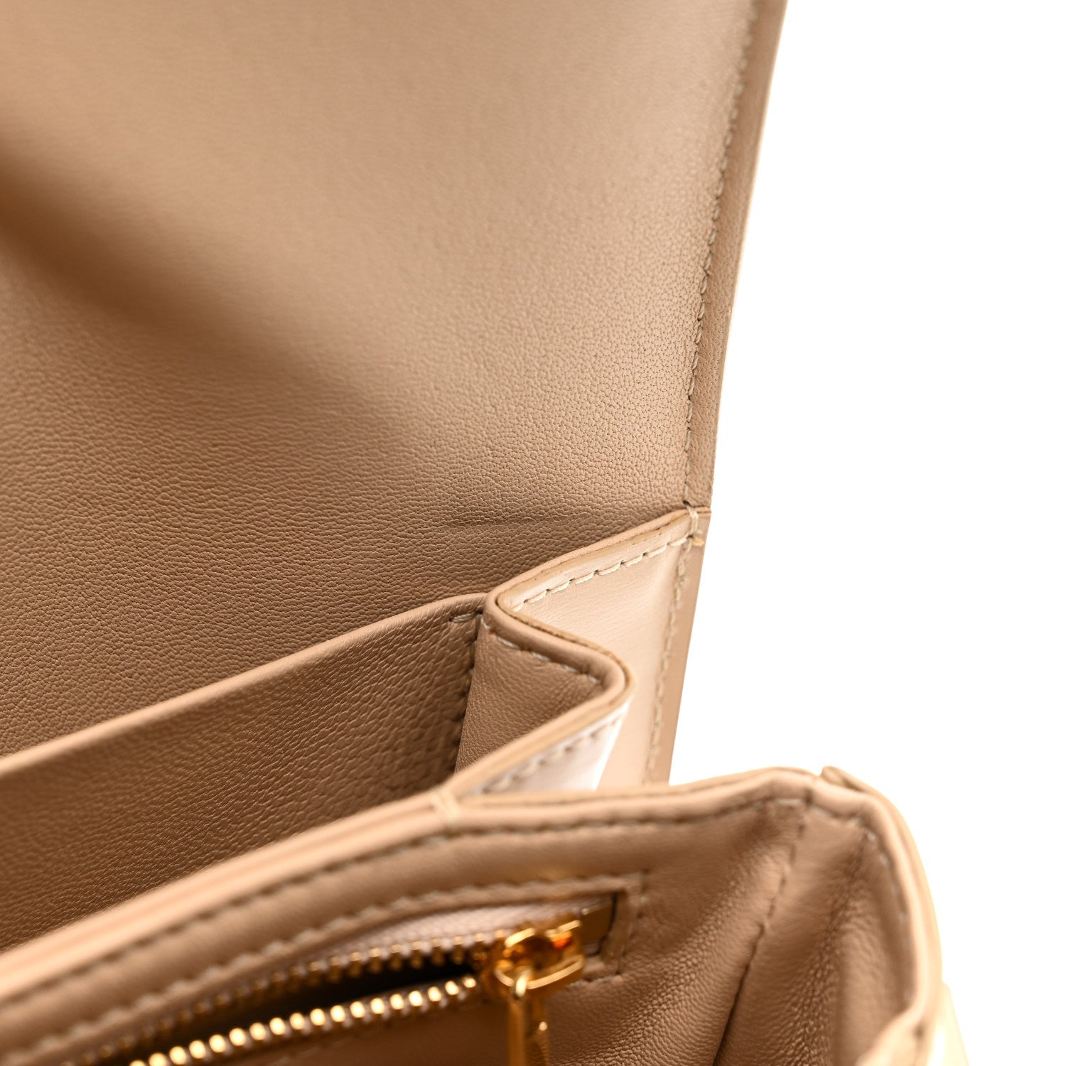 Celine Shiny Calfskin Medium Triomphe Nude 11 of 16