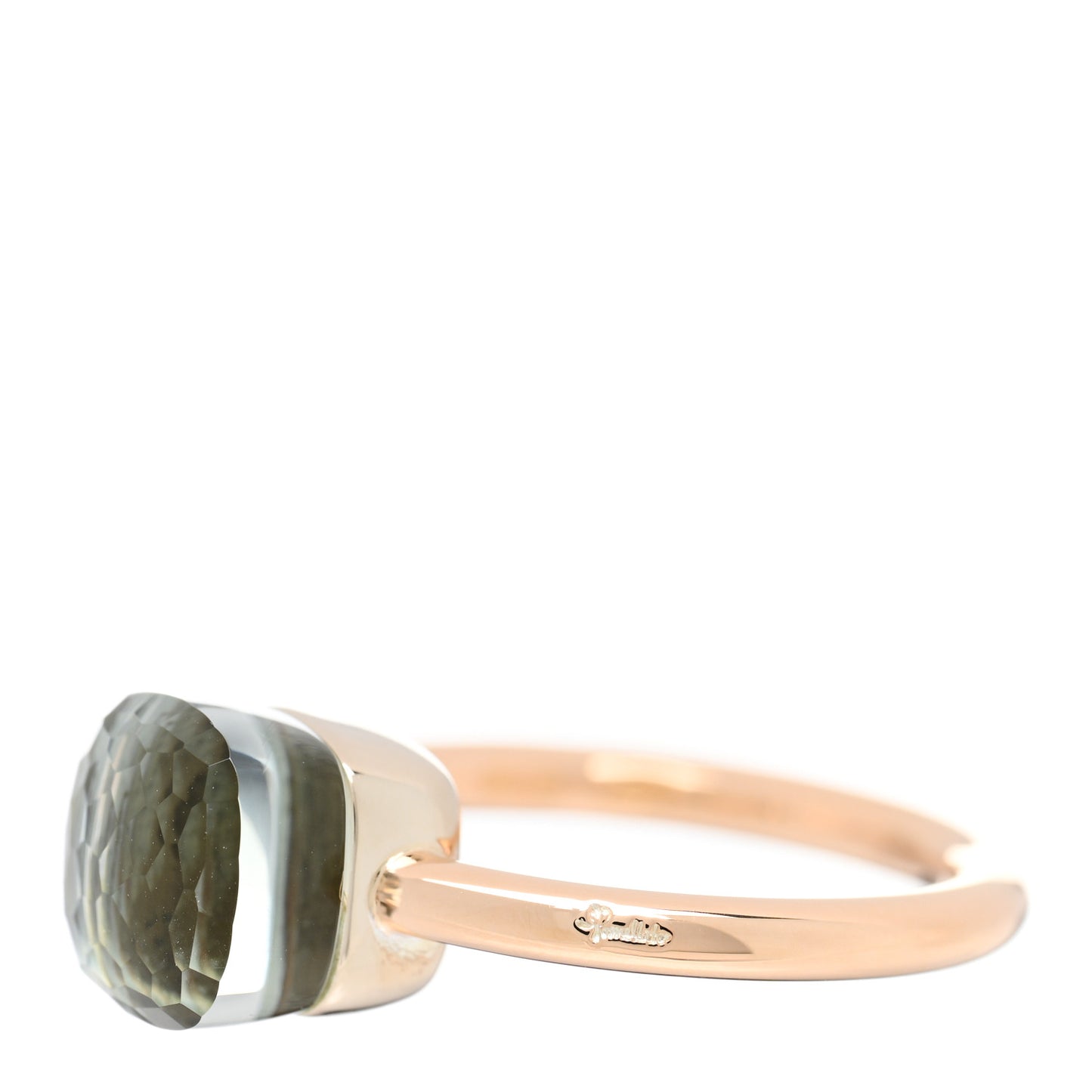 18K Rose Gold Prasiolite Petit Nudo Ring 52 6