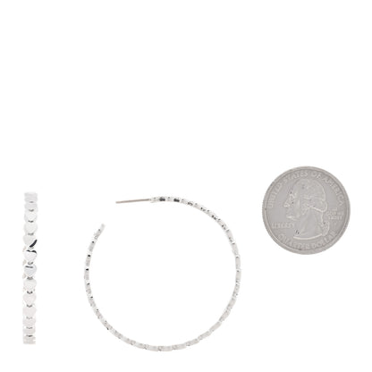 Tiffany Sterling Silver Heart Hoop Earrings 2 of 5