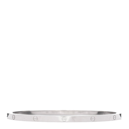 Cartier 18K White Gold Small LOVE Bracelet 20 1 of 5
