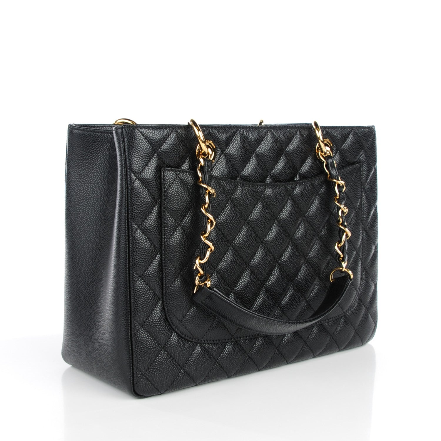 Chanel Caviar Quilted Grand Shopping Tote GST Black 3 of 7