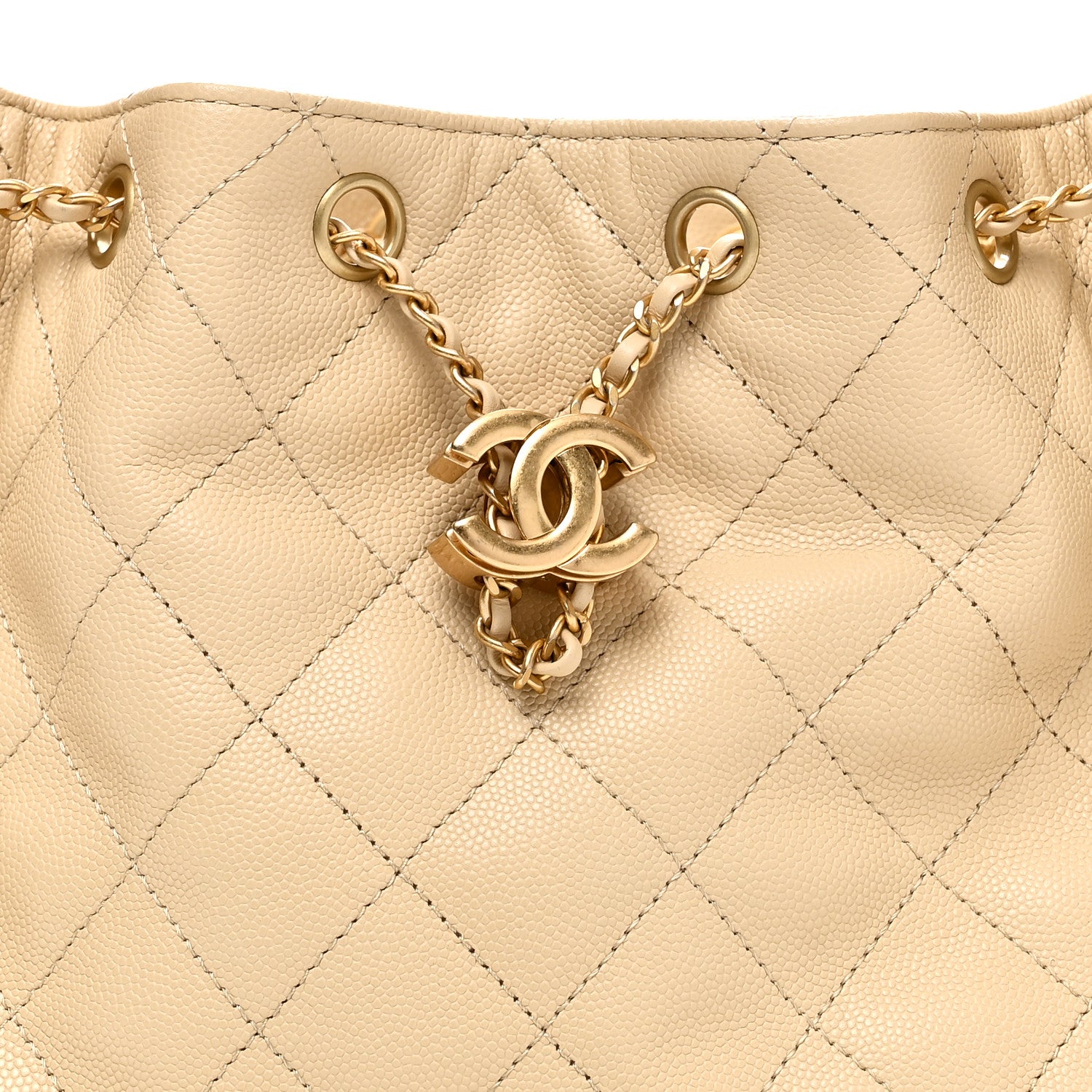 Chanel Caviar Quilted Small Chanel 25 Handbag Light Beige 8 of 10