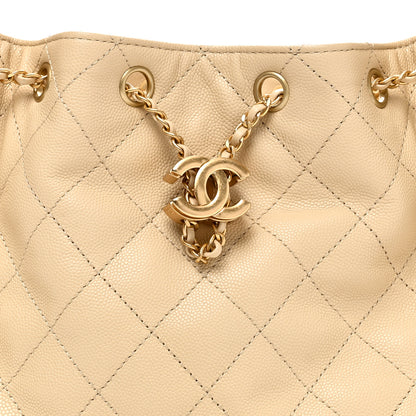 Chanel Caviar Quilted Small Chanel 25 Handbag Light Beige 8 of 10
