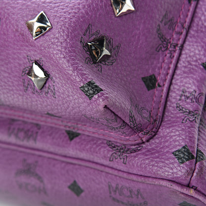 MCM Visetos Studded Medium Stark Backpack Purple 15 of 21