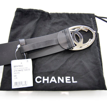 Chanel Leather CC Logo Belt 105 42 Black 7 of 7