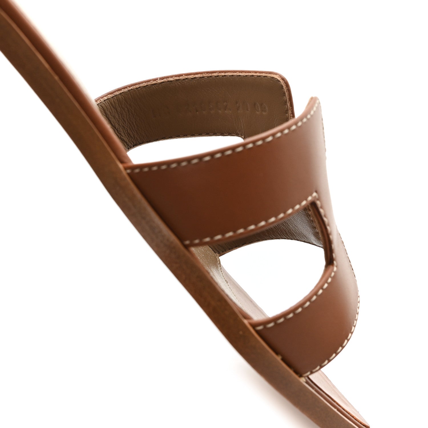 Hermes Box Calfskin Oran Sandals 37 Gold 9 of 9