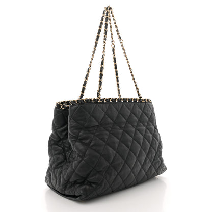 Chanel Calfskin Quilted Small Chain Me Tote Black 3 of 12