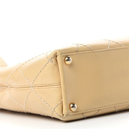 Chanel Calfskin Wild Stitch Tote Beige 6 of 13