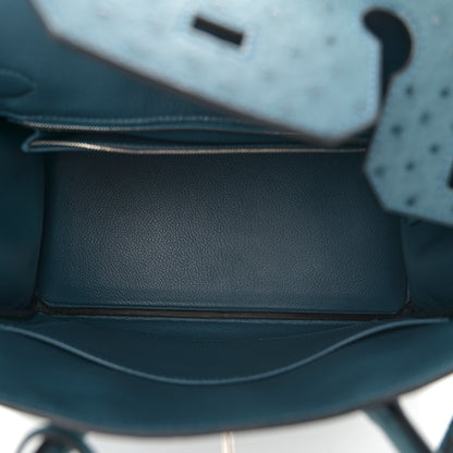 Hermes Ostrich Birkin 30 Cobalt 5 of 12