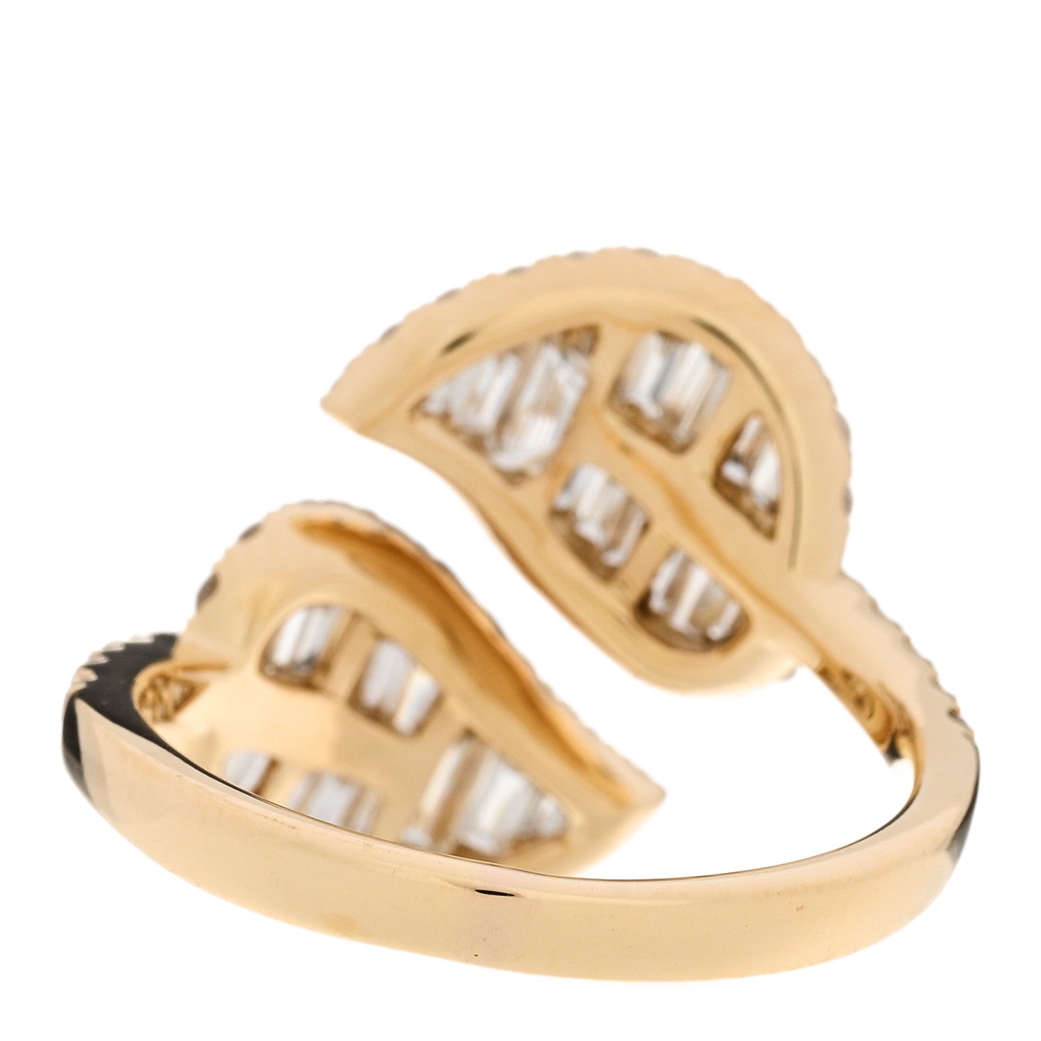 Anita Ko 18K Yellow Gold Diamond Medium Palm Leaf Ring 54 6.75 3 of 4