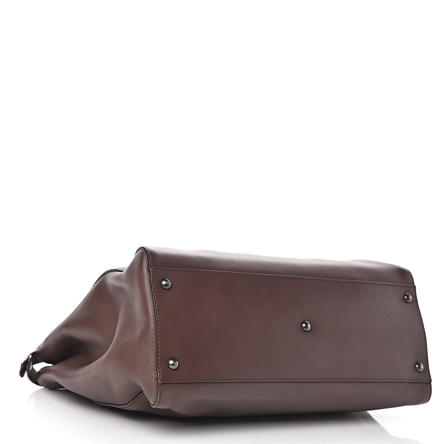 Vitello Zucca Large Peekaboo Iconic Satchel Marrone Tobacco