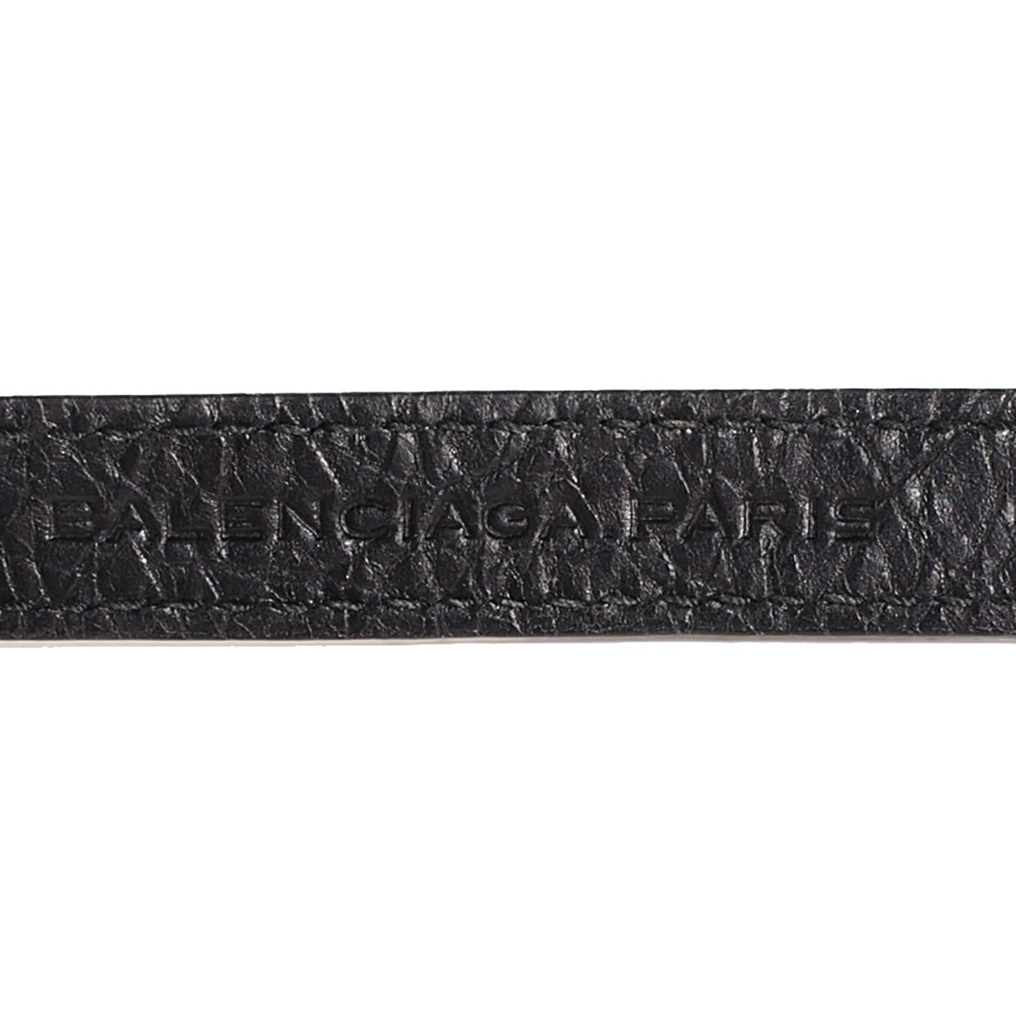 Agneau Giant Silver Hardware Triple Tour M Braceletedium Black