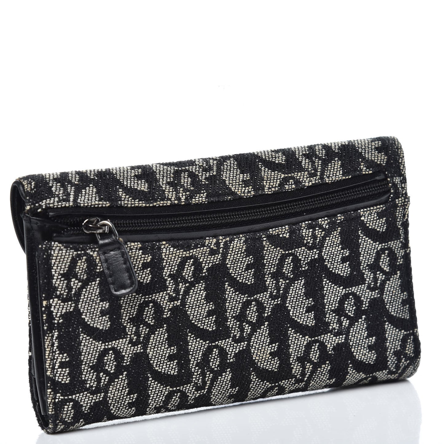 Monogram Dior Saddle Wallet Black