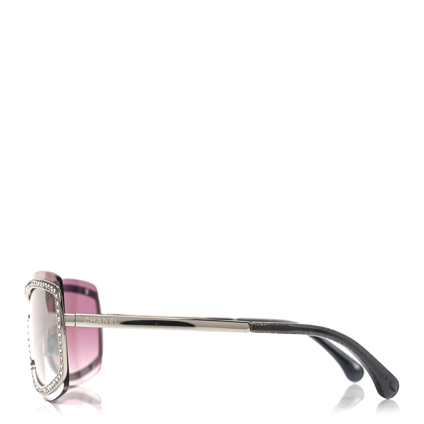 Nylon Crystal Mirrored CC Shield Sunglasses 9563-B Pink