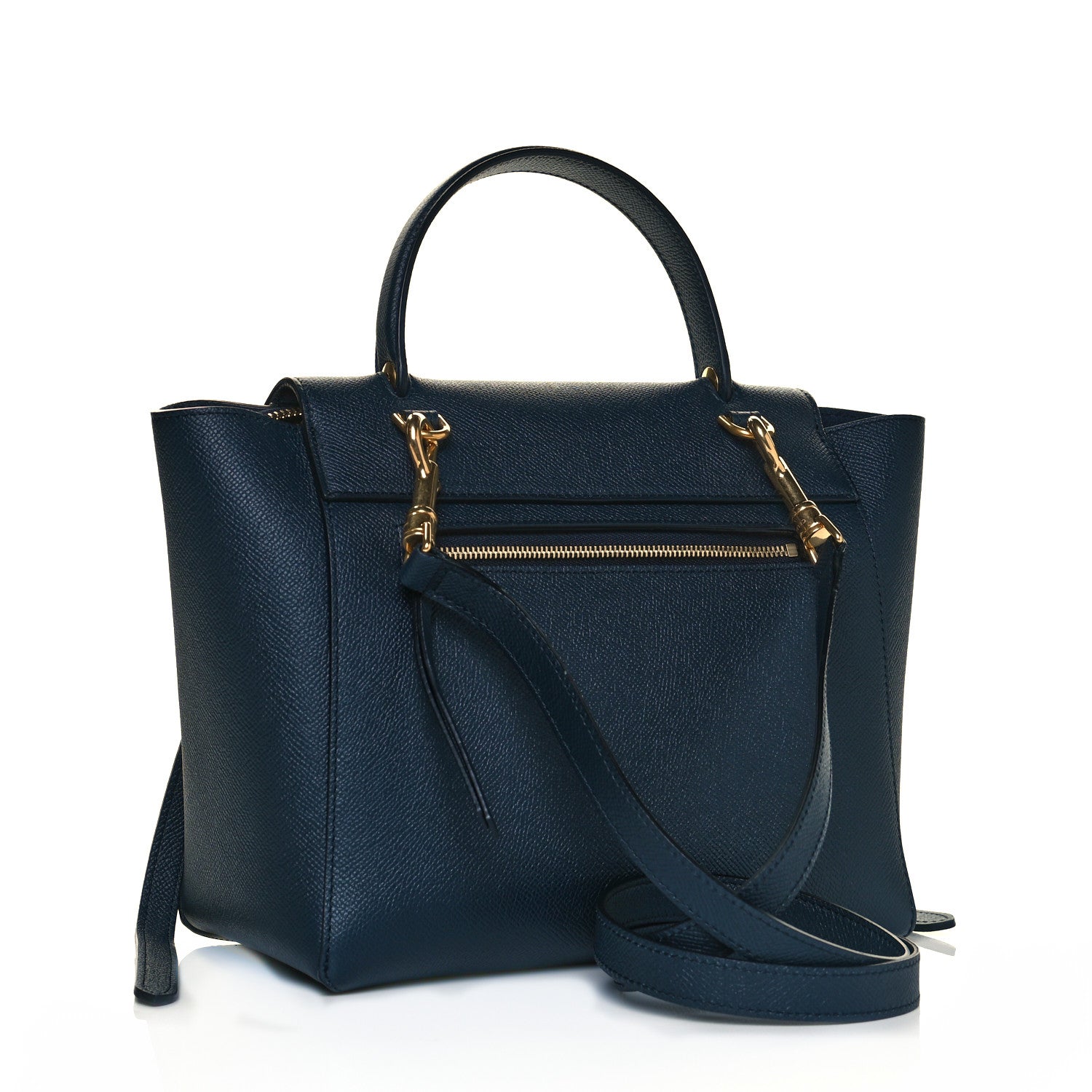 Celine Baby Grained Calfskin Micro Belt Bag Navy Blue 2 of 10