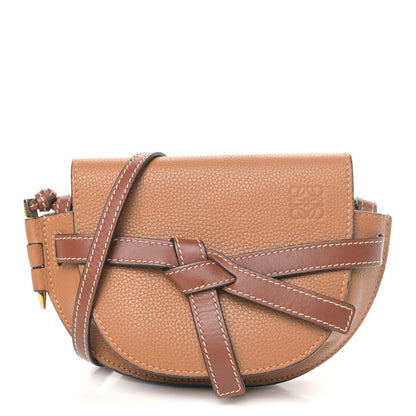 Loewe Grained Calfskin Mini Gate Crossbody Bag Caramel Pecan 1 of 4