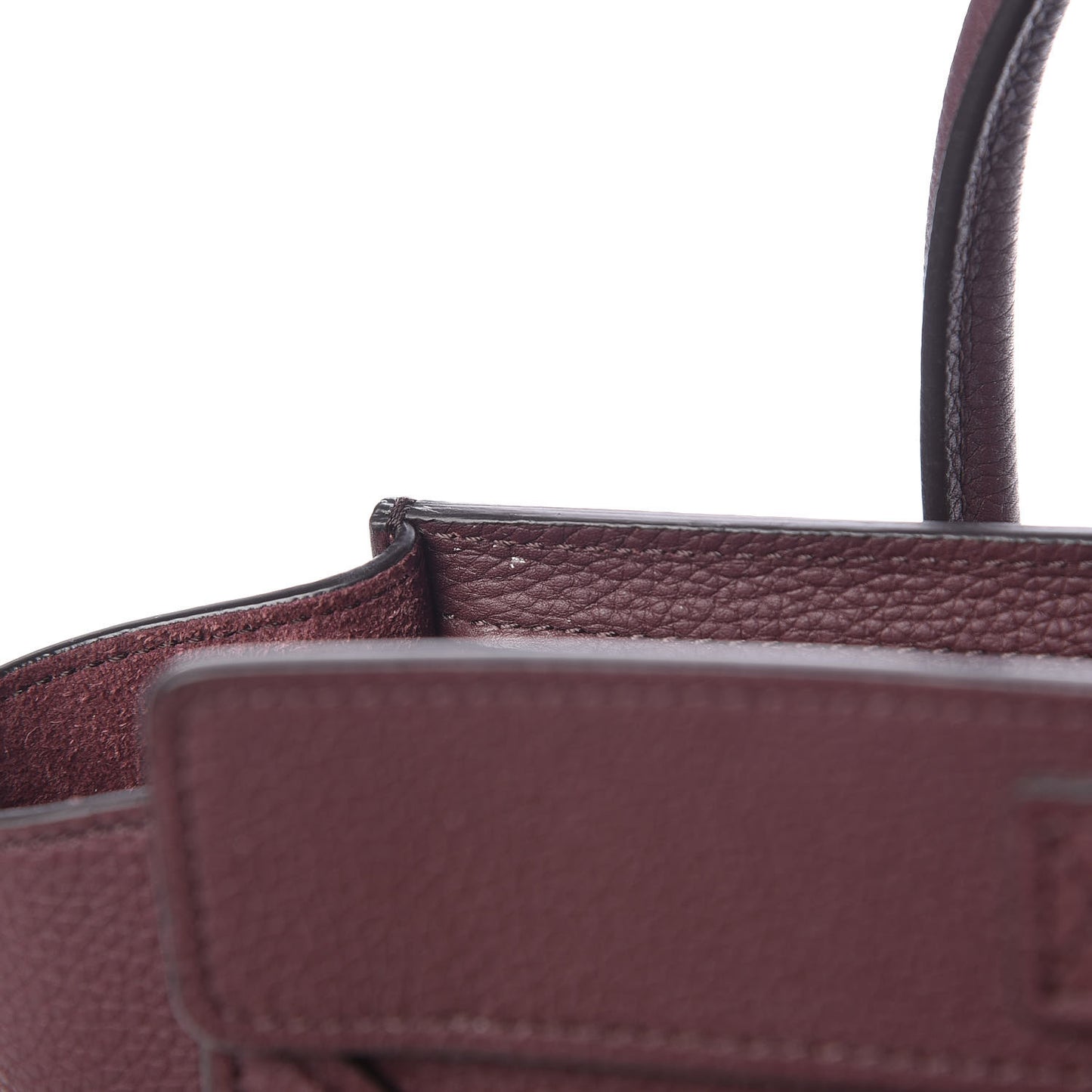 Drummed Calfskin Nano Luggage Dark Wine
