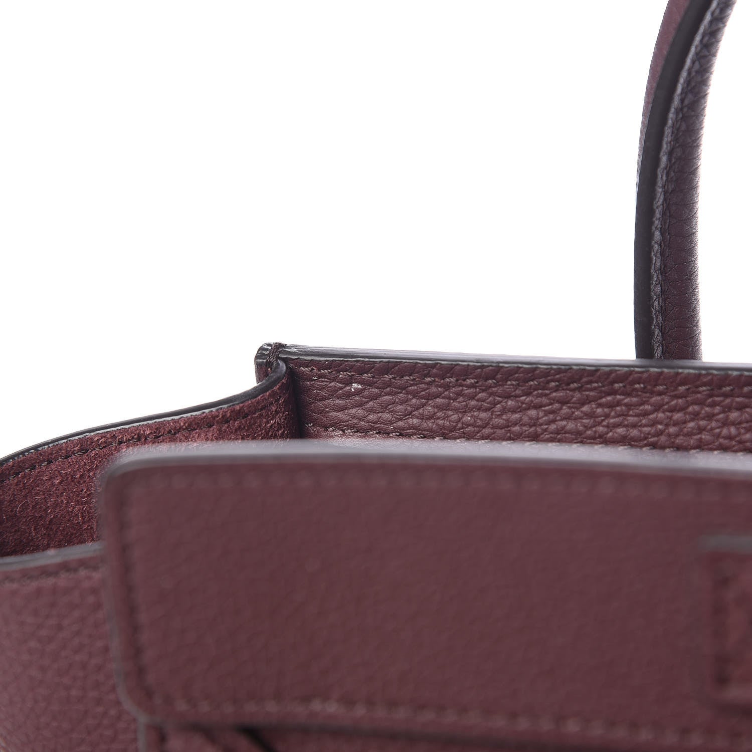 Celine Drummed Calfskin Nano Luggage Dark Wine 9 of 12