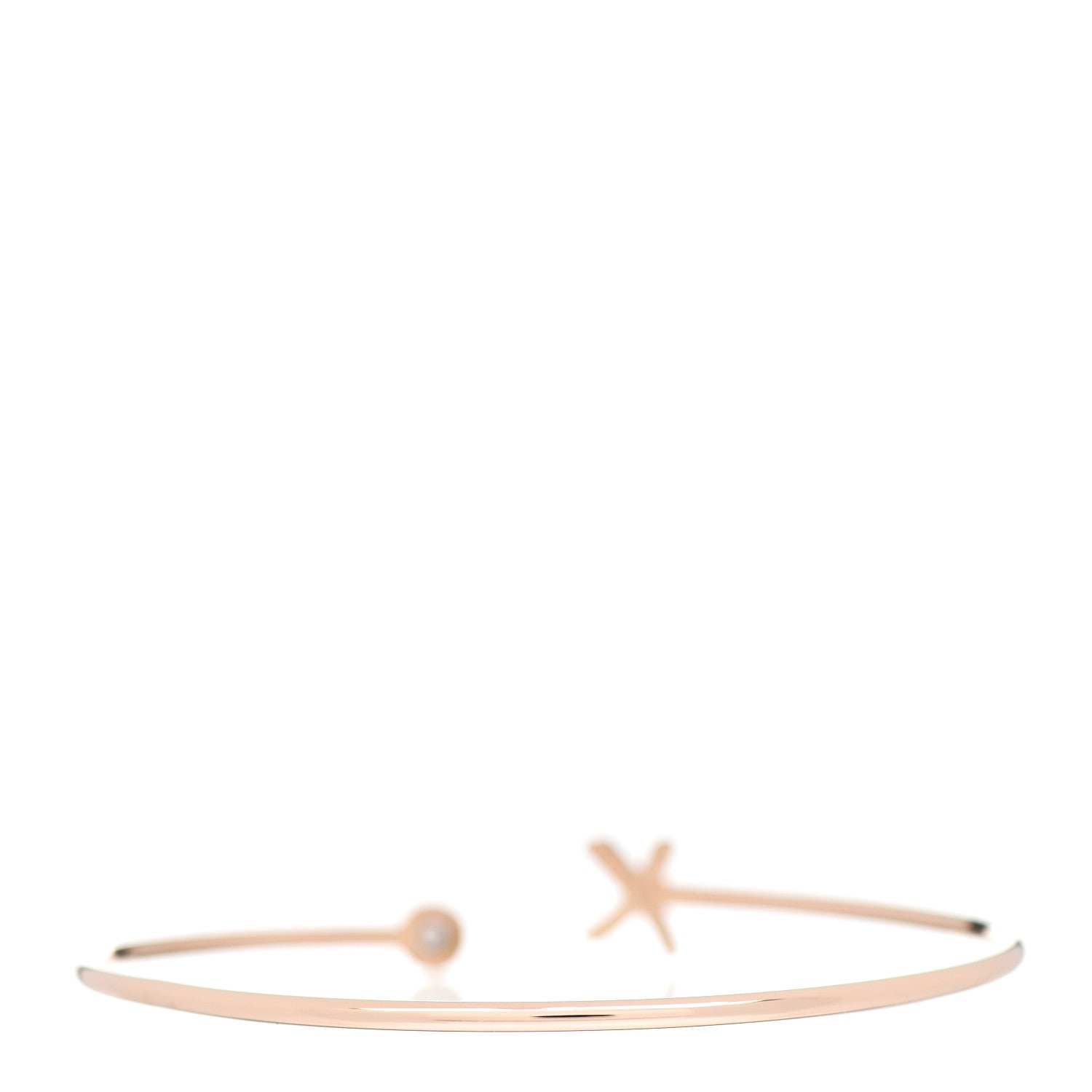 Tiffany 18K Rose Gold Diamond Paloma's Graffiti X Wire Bracelet 2 of 4