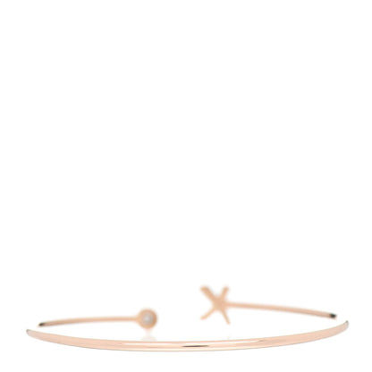 Tiffany 18K Rose Gold Diamond Paloma's Graffiti X Wire Bracelet 2 of 4