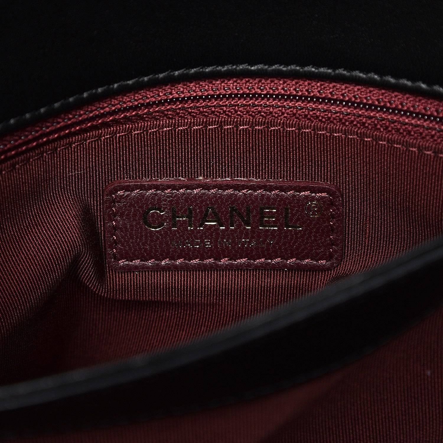 Chanel Lambskin Quilted Retro Label Clutch Black 6 of 7
