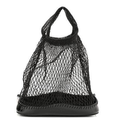 Prada Tessuto Mesh Patent Rete Bag Black 1 of 9
