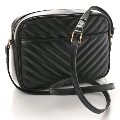 Saint Laurent Calfskin Matelasse Monogram Lou Camera Bag Black 3 of 10