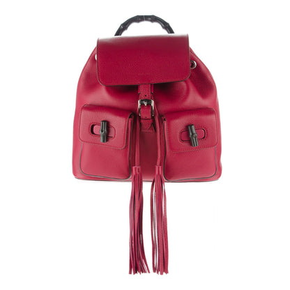 Gucci Cellarius Calfskin Medium Bamboo Backpack Petunia 1 of 7