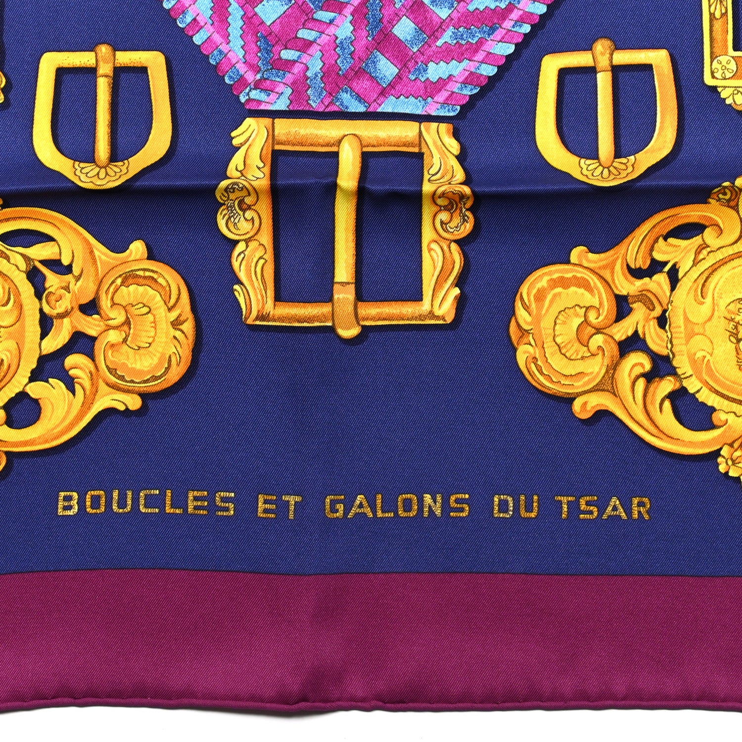 Hermes Silk Boucles Et Galons Du Tsar Scarf 70 3 of 5